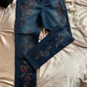 Sequined jeans by Diane Gilman